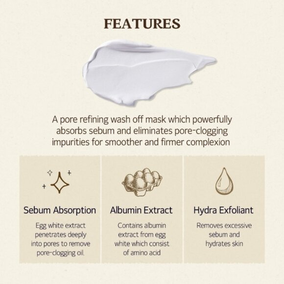 SKINFOOD Egg White Poor Mask - Picture 8 of 13